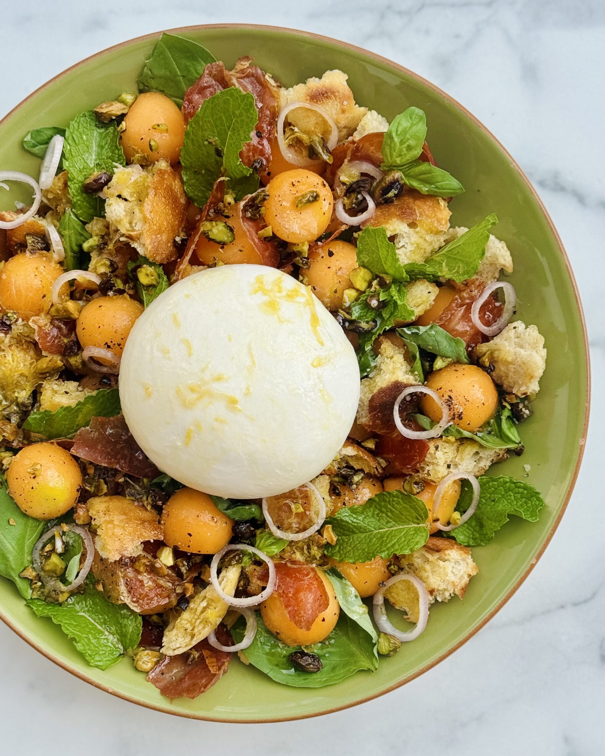 Prosciutto & Melon Panzanella Salad